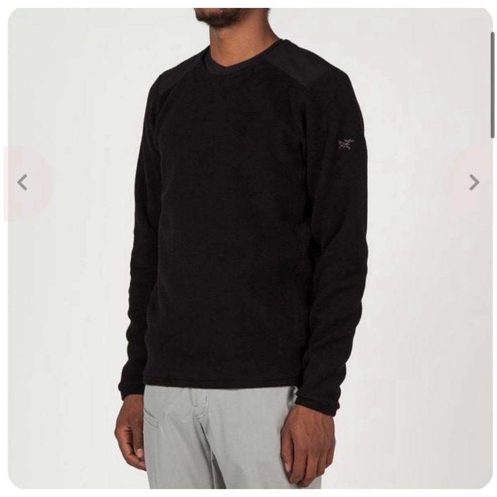 Arc'teryx Wool Blend Crewneck Mens XXL Navy Blue‎ Good Reinforced Shoulder Logo